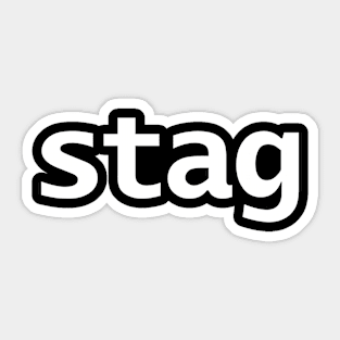 Stag Minimal Typography Sticker